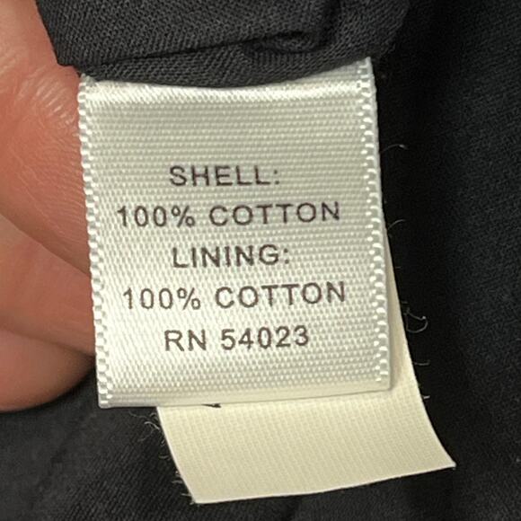 Banana Republic Black A-Line‎ Woven Cotton Skirt Floral Embroidered Knee 14 - Picture 9 of 10